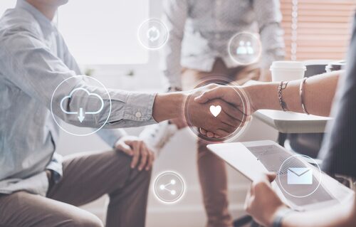 Business People Shaking Hands Greeting